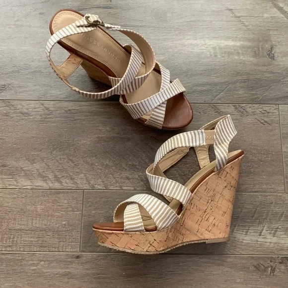 Chinese Laundry 5” cork wedge heels - size 8 - Picture 1 of 16